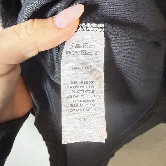 Jason Wu Black Round Neck T Shirt Cotton Modal Pullover Mens Size XL - Picture 5 of 7